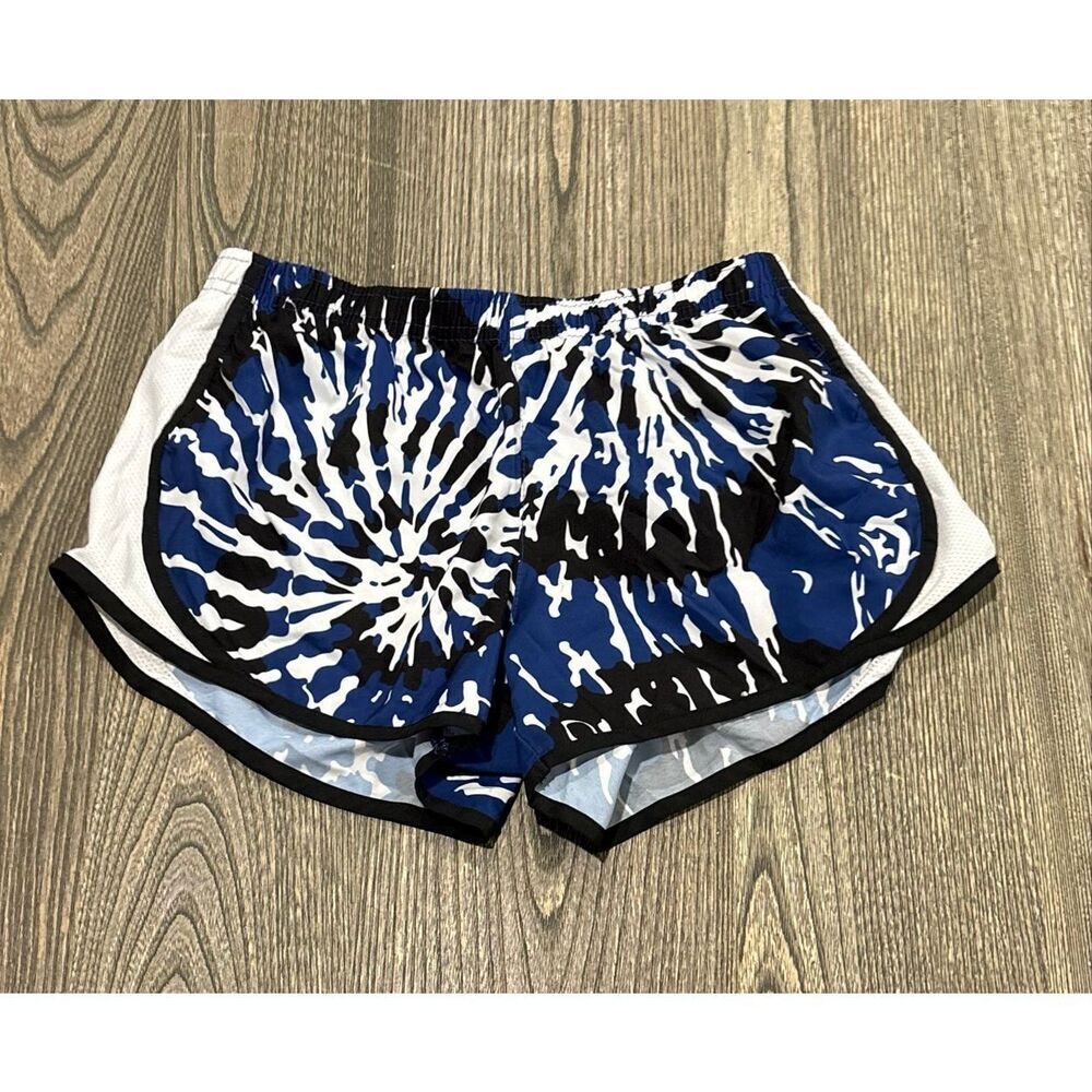 Varsity Spirit Youth Girls Athletic Cheerleading Shorts Tie Dye Blue Size YL